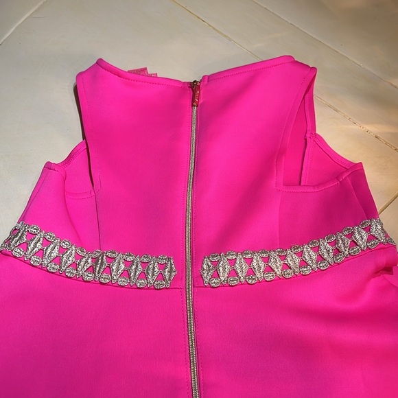 LILLY PULITZER CHILDS Vibrant hot pink dress perfect condition 4-5 - Picture 5 of 5